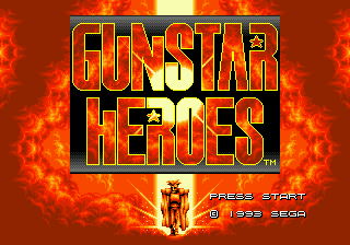 Gunstar Heroes Title Screen